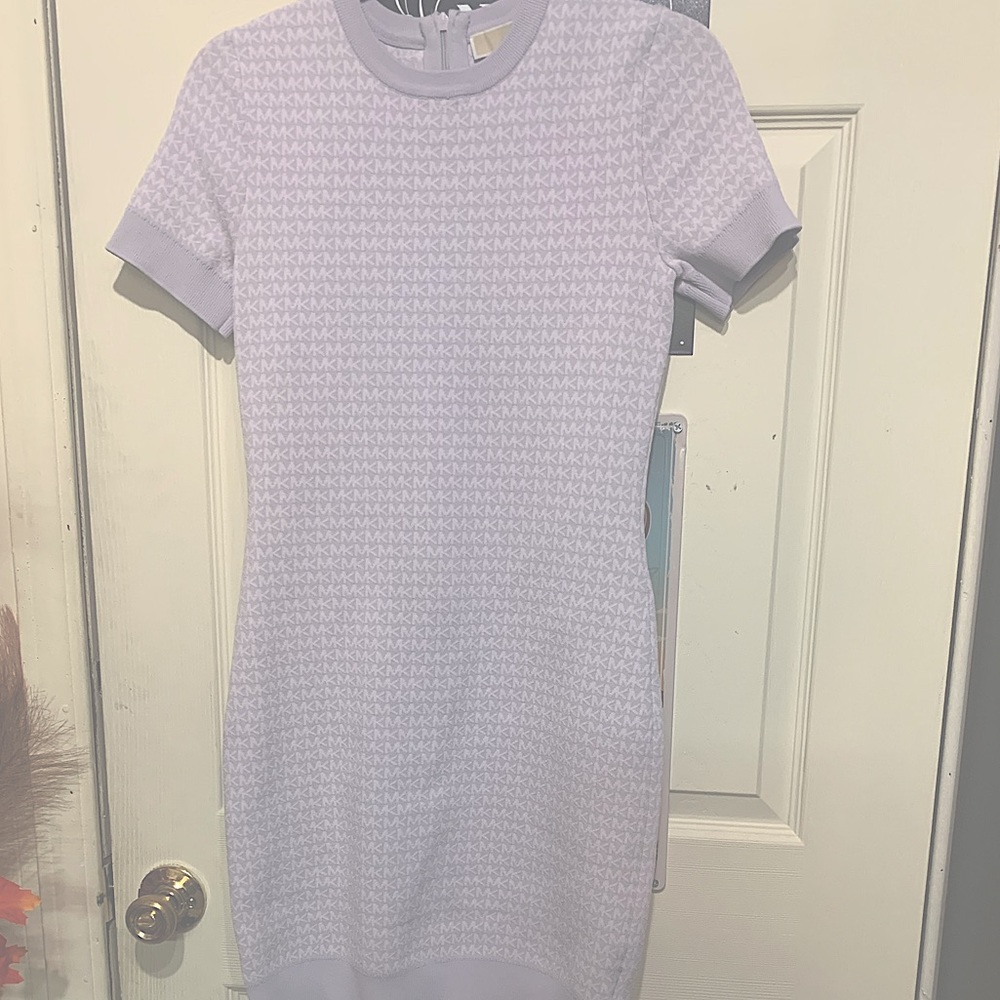 Only worn one time lavender Michael kors logo dress
